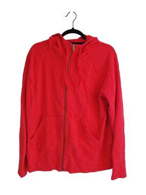 Eddie Bauer Red Sweat Jacket Womens size XL